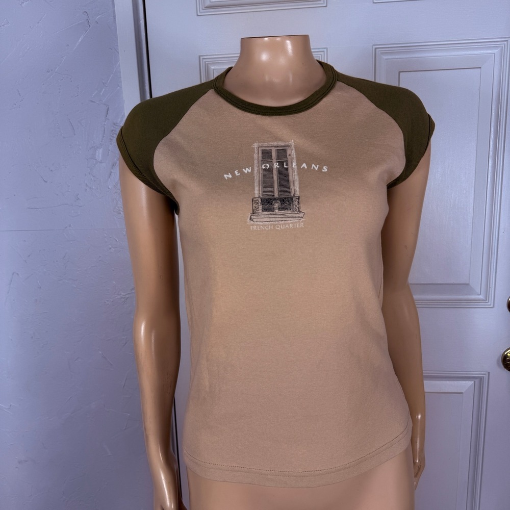 Vintage Y2K New Orleans Baby Tee Women's Shirt Top XL Graphic Tee Cotton H4-16